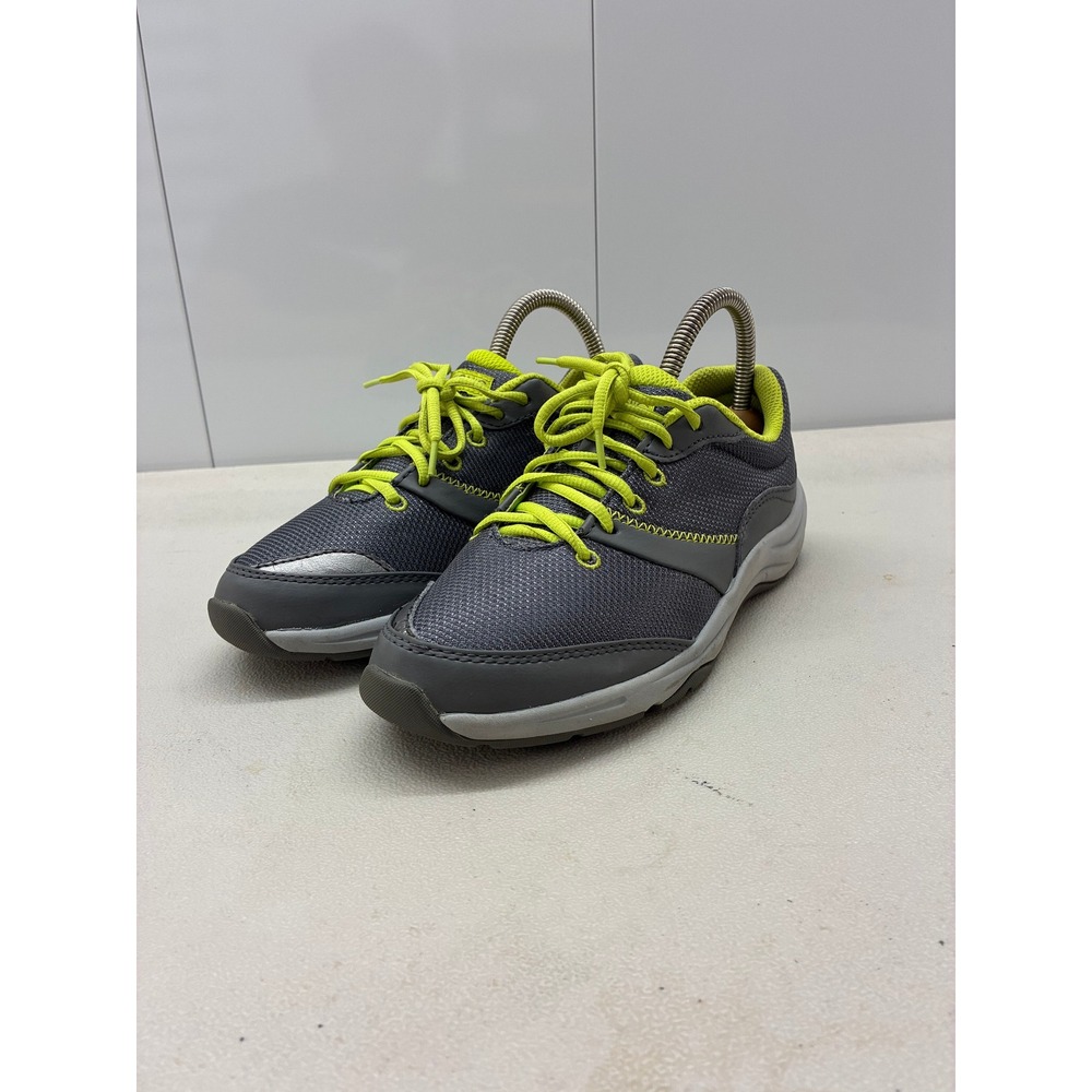 Vionic Kona Walking Shoes Womens 7 Grey Lime Green Mesh Sneakers 43KONA/8552